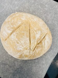 Pane integrale con lievito madre impasto